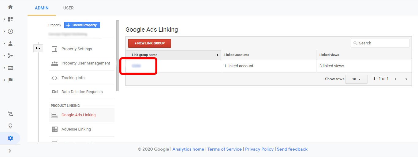 Unlink Google Analytics to Google Ads