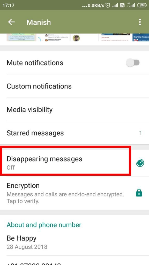 Whatsapp-Disappearing